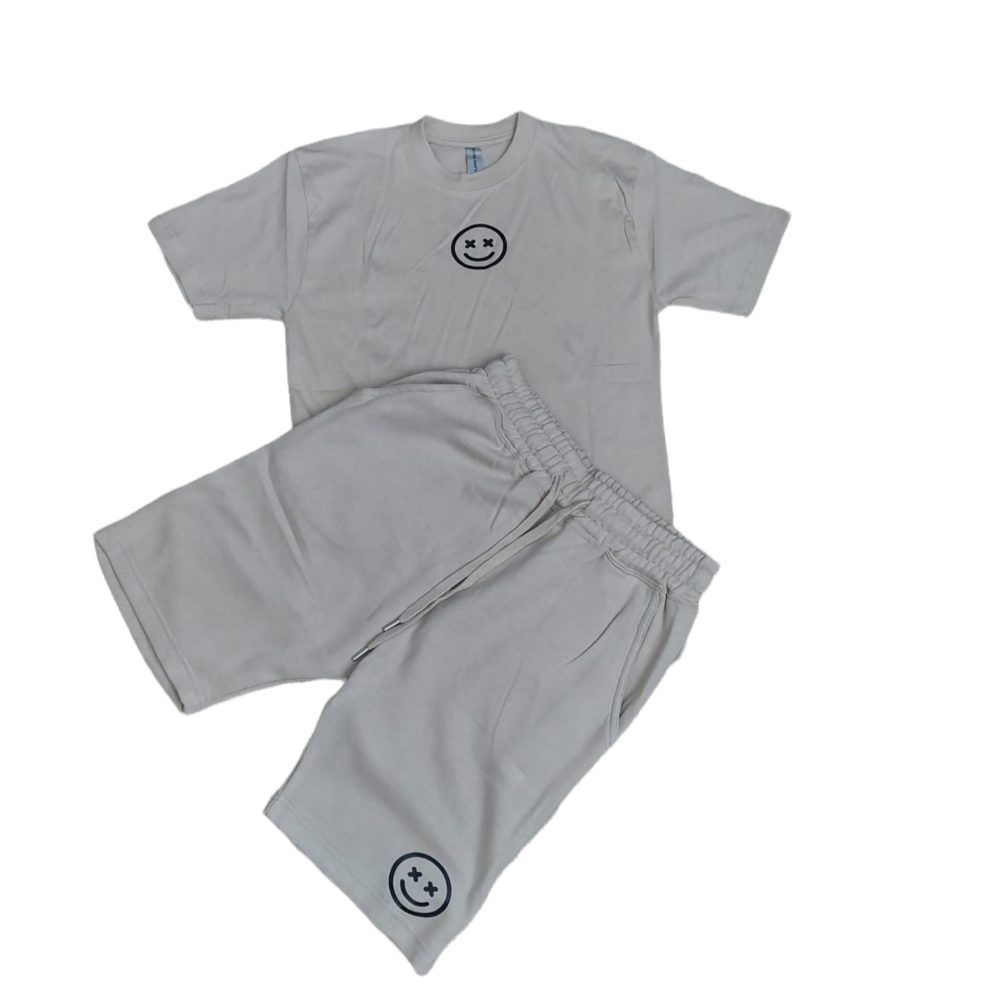Smiley t shirt and shorts set unisex